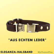 Lade das Bild in den Galerie-Viewer, Eleganza - Hundehalsband aus echtem Leder