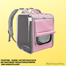 Lade das Bild in den Galerie-Viewer, Together - Hunde, Katzen Rucksack mit Fenster, für kleine bis mittelgroße Familienmitglieder