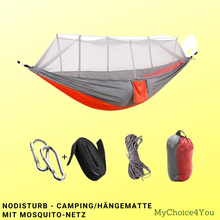 Lade das Bild in den Galerie-Viewer, NoDisturb - Camping/Hängematte mit Mosquito-Netz
