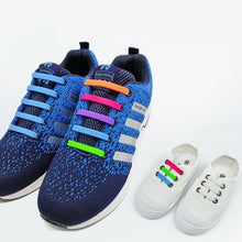 Lade das Bild in den Galerie-Viewer, BeCool - Kurze farbige Schnürsenkel aus Silikon(16er-Pack)