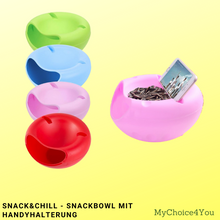 Lade das Bild in den Galerie-Viewer, Snack&amp;Chill - Snackbowl mit Handyhalterung
