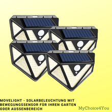 Lade das Bild in den Galerie-Viewer, MoveLight - Solarbeleuchtung mit Bewegungssensor für Ihren Garten oder Außenbereich (166LEDS)

